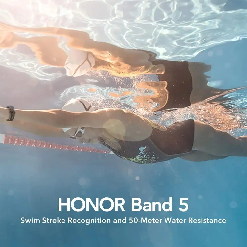 Huawei Honor 5 |Globalna Različica BT 4.2 Teče Manšeta 5ATM Nepremočljiva Plavati Kap Priznanje Fitnes Tracker Smart Band